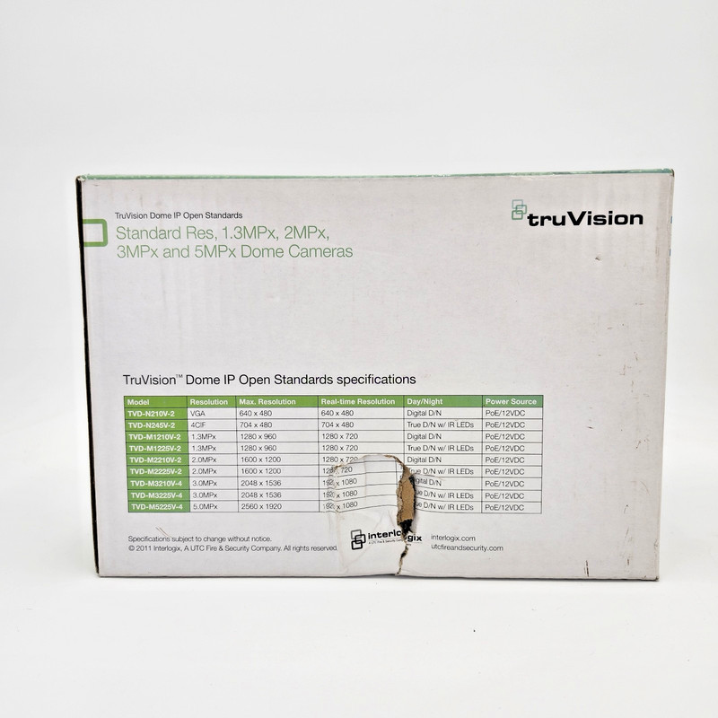 TruVision TVD-M2210V-2-N Indoor Vandal Dome IP Camera 2.0MPx 1080P New Sealed gallery