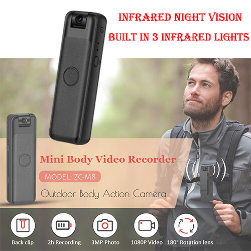 New 1080P Audio Video DVR IR Night Cam HD WIFI Camcorder Mini Police Body Camera gallery