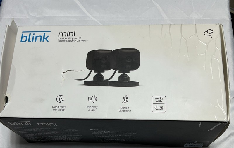 Blink Mini Indoor Plug-In HD Smart Security Camera – Pack of 2 BRAND NEW