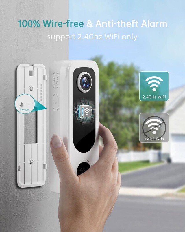 Doorbell Camera Wireless No Subscription - 2K Video Doorbell Wireless with Chime gallery