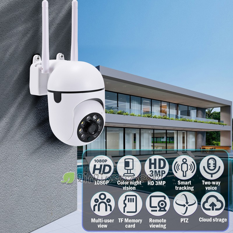Outdoor WiFi 1080P Cameras for Home Security 360° View & 2-Way Audio Cameras