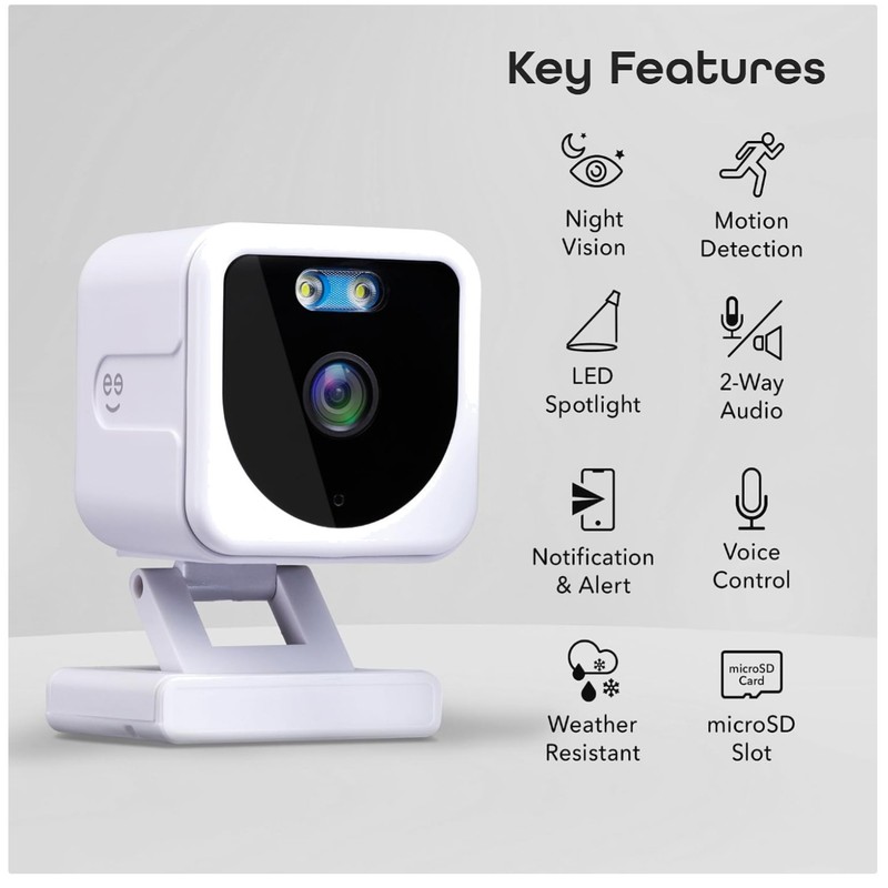 2 Mini WiFi Cameras, Motion & Sound Detection, Night Vision