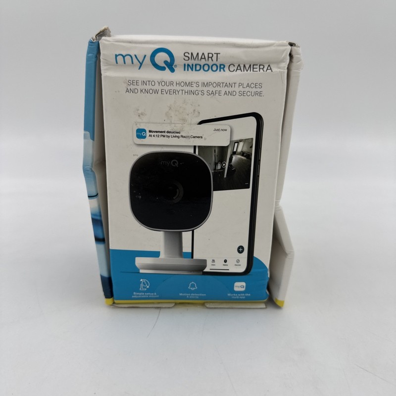 Chamberlain myQ Smart Indoor Home Security Camera White Smart Detection Video