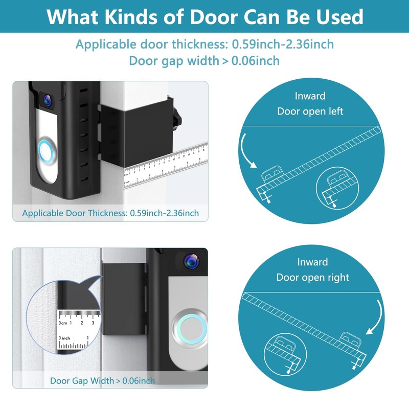 2024 Upgrade Anti-Theft Video Doorbell Mount, Not Block Doorbell Motion Senso... gallery