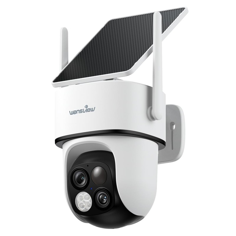 wansview B7 Solar Outdoor Security Camera 2K Dual Lens 360° Wi-Fi