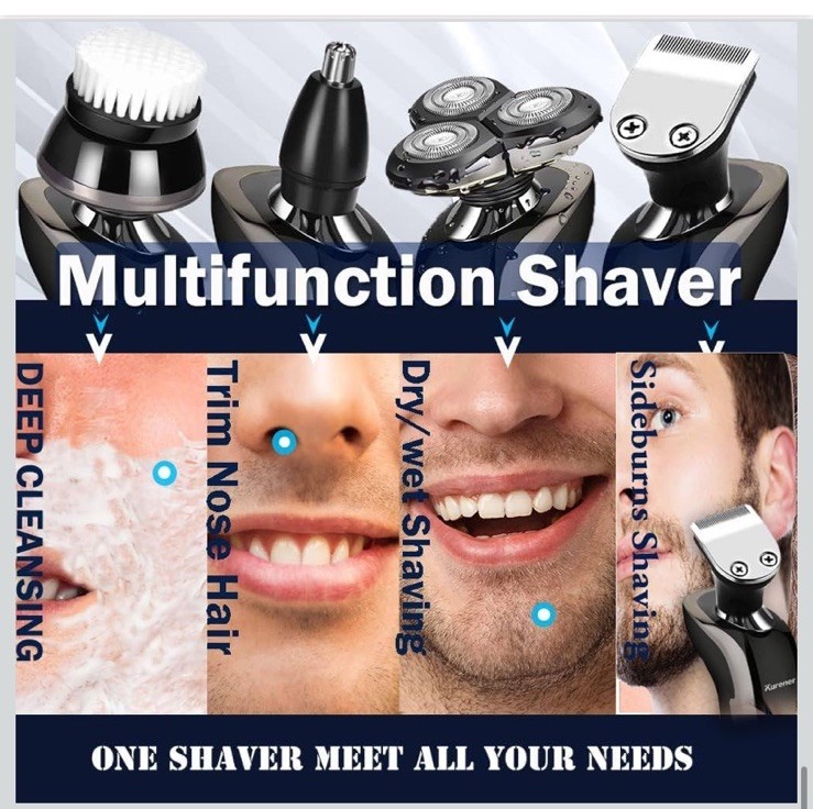 Kurener Electric Shaver Razor with 4D System KR-1250 Rechargeable Rated 4.7 Of 5 gallery