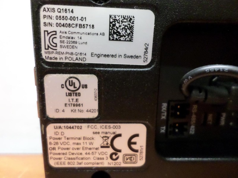 AXIS Q1614 HD Surveillance IP PoE Network Camera 2.8-8mm 0550-001-01 gallery