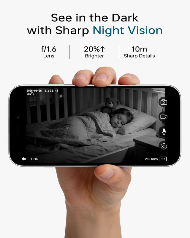 4K Indoor Camera with 360° Auto-Tracking, Alexa Compatible Baby & Pet Monitor gallery