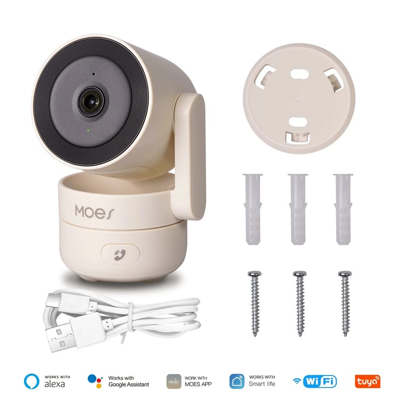 MOES 4MP WiFi Indoor Smart Security Camera Pan/Tilt Night Vision Motion Sound gallery