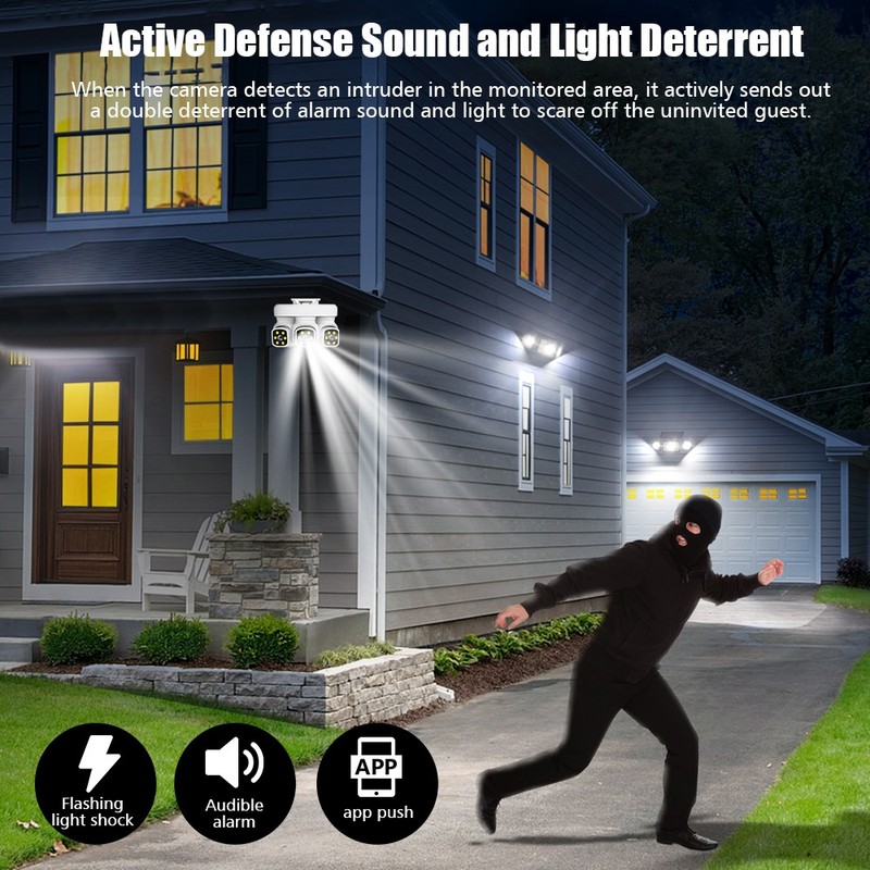 6MP WiFi HD IP Camera 10X Zoom Outdoor Security Camera Three Lens Three Screen gallery