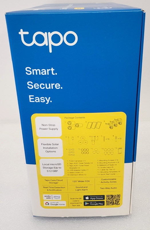 TP-Link Tapo 2k Solar Smart Security Camera, 3-pack Wire-Free Detection, NEW gallery