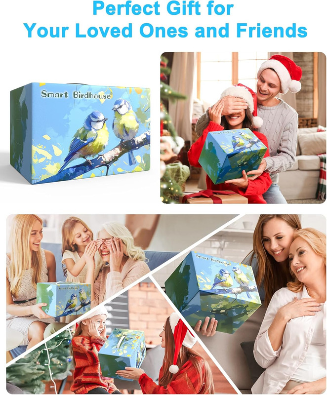 Bird House with Camera Solar Powered,2K HD Wi-Fi Bird Watching, Auto Detect&Noti gallery