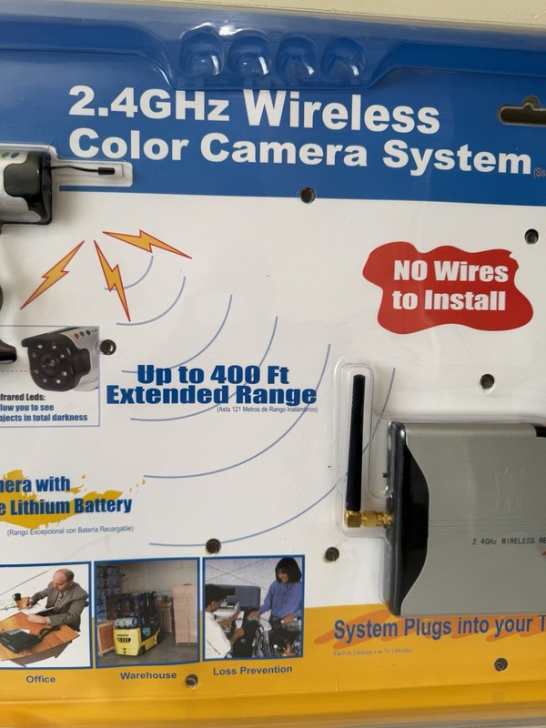 Wisecomm 2.4 GHz Wireless Color Camera System Camera & Receiver CW3510 NEW gallery