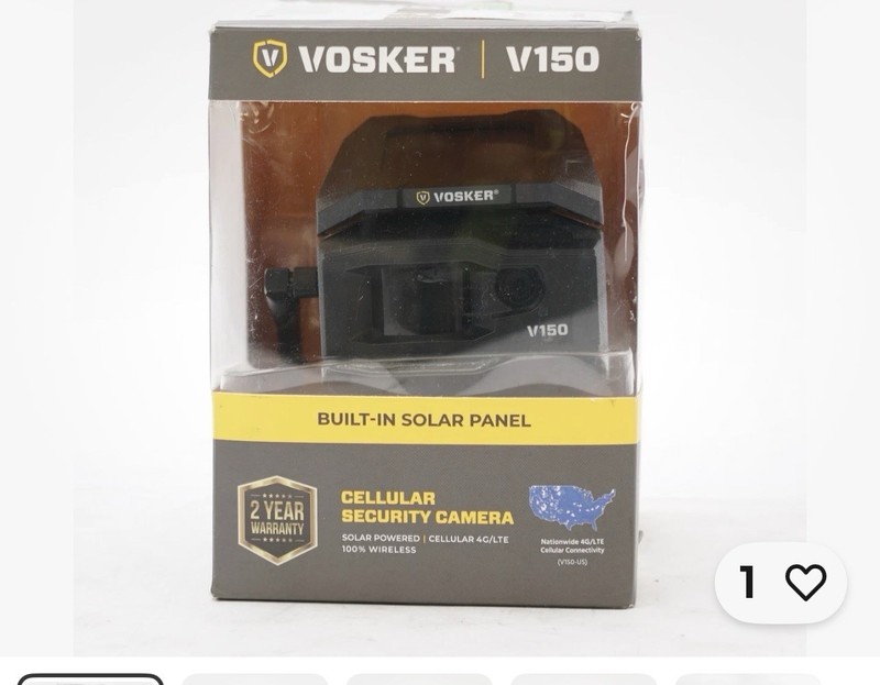 Vosker V150 LTE Cellular Security Camera No Required WiFi Ip65 Weather Resistant