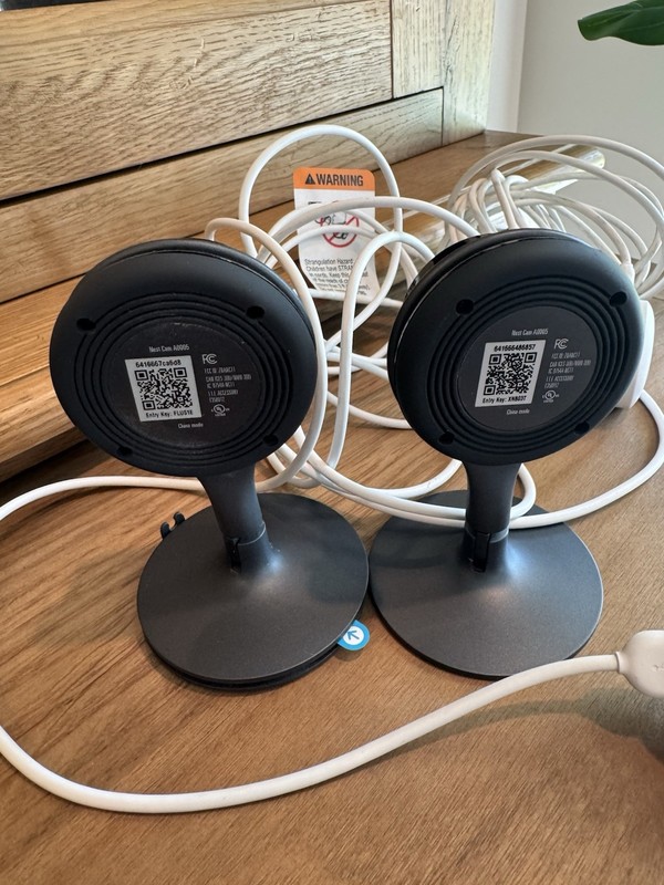 Nest Indoor Gray Set Of 2 Cameras Working Condition Home Security gallery