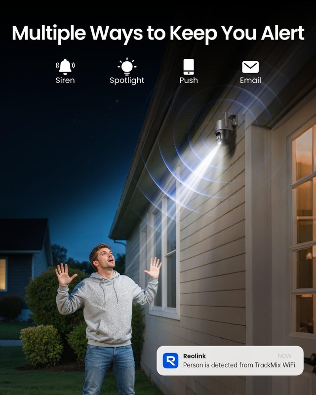 4K Wired WiFi Outdoor Camera, 8MP Dual-Lens PTZ Security Camera gallery