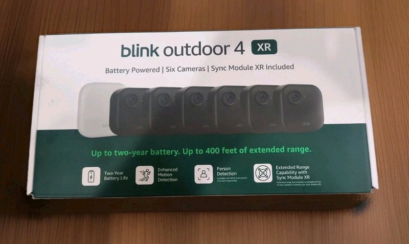 Blink Security Cameras 6 Camera Set Outdoor 4 XR with Sync Module HD Wireless