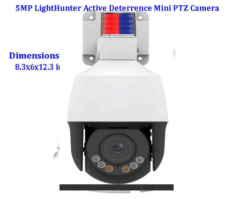 5MP Active Deterrence Mini PTZ Camera Ultra True WDR Support PoE