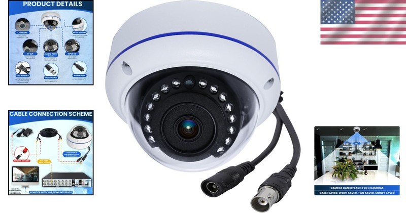 Outdoor Dome Camera 180° Fisheye Lens 1080P Super Wide Angle gallery