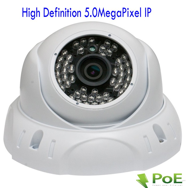 HD 5MP 1920P PoE ONVIF Dome Weatherproof IR Cut IP Security Camera 48-IR LED OSD
