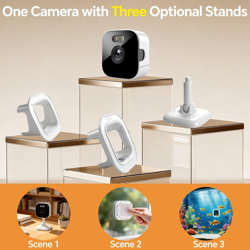 3MP 2K Window Camera, 2.4GHz & 5GHz WiFi Indoor Cameras for Home Security wit... gallery