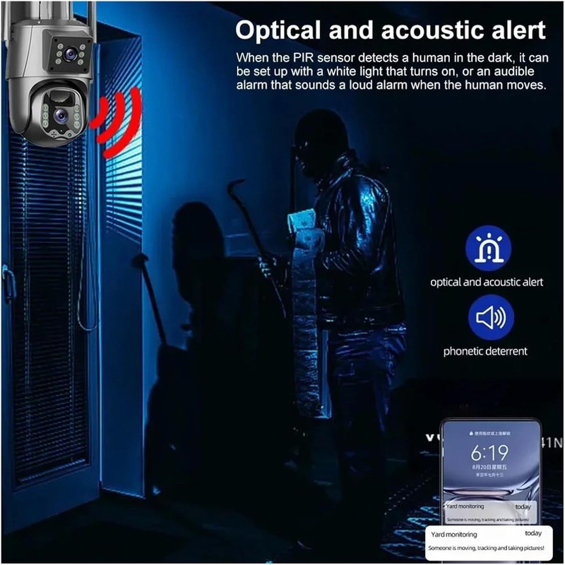 Home Security Solar Camera WiFi AI Human Detection Night Vision Surveillance LOT gallery