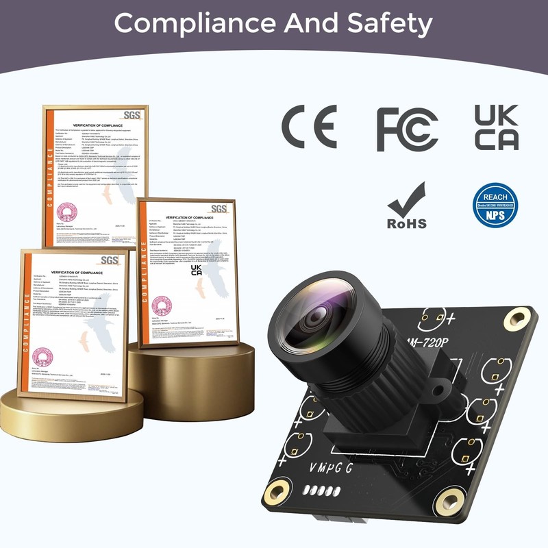 720P USB UVC Camera 120° DFOV for Raspberry Pi, Jetson Nano, Windows, Linux, Mac gallery