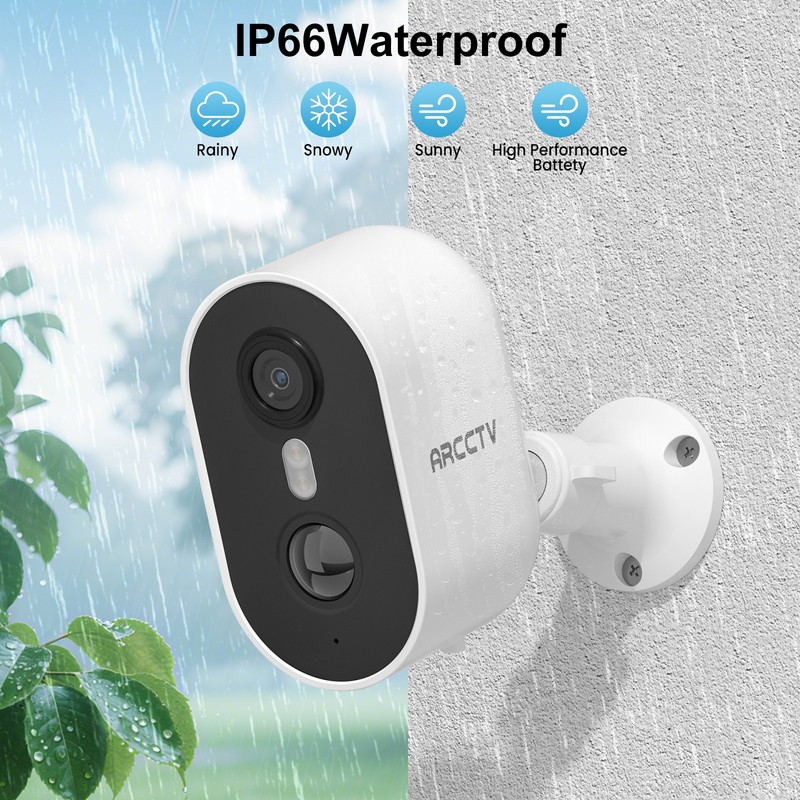ARCCTV 2K Battery Powered Security Camera Wireless Outdoor 2xCam+2xSolar Panel gallery