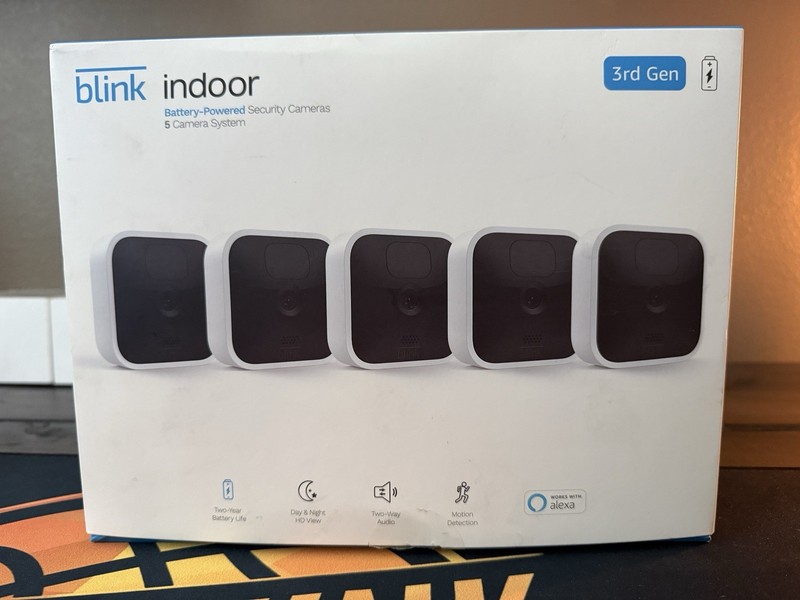 Blink Indoor 3rd Generation Security Cameras – 5 Camera System Battery Powered