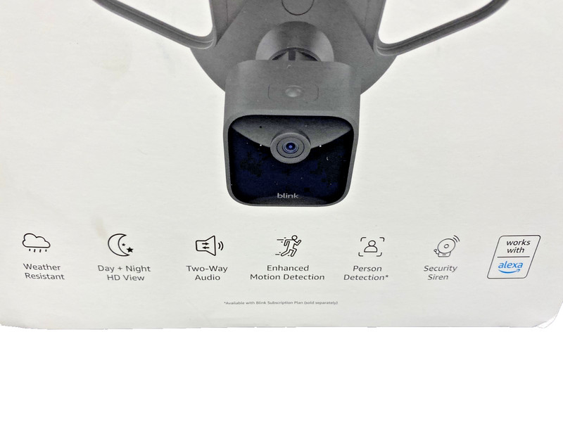 Blink Wired Outdoor Floodlight Camera 1080p HD 2600 Lumens BFM00100U, Black gallery