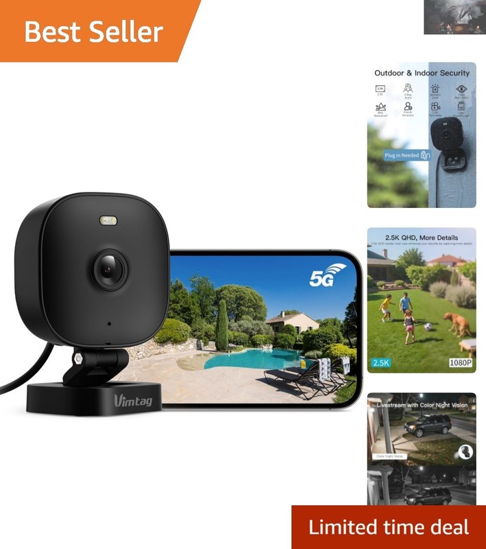 4MP Color Night Vision Outdoor Security Camera with 2-Way Audio & Spotlight