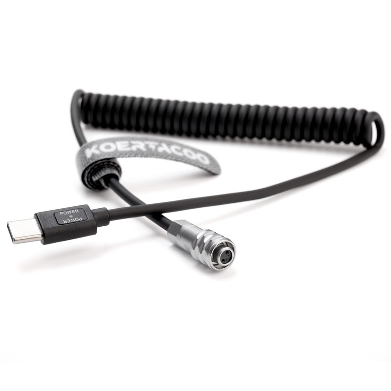 Coiled BMPCC 4K, 6K Trigger Power Cable, USB C PD, Weipu SF61B, S2 2-pin gallery