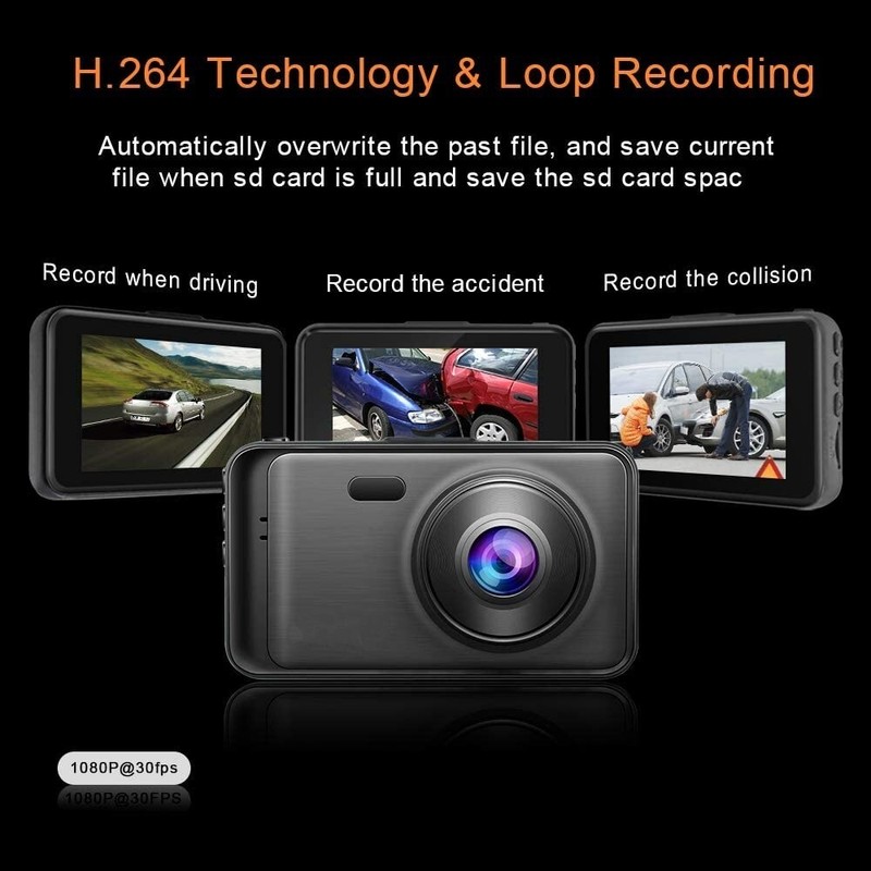 Camara De Seguridad Espia Para Auto Con Lcd Camaras Grabadora Automovil 1080P HD gallery