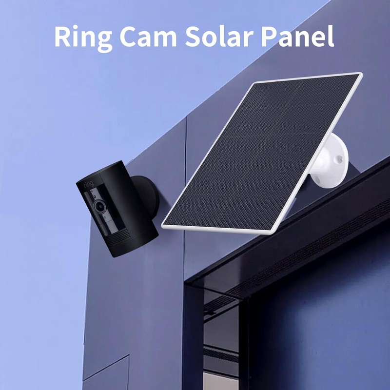 Ring Camera Solar Panel Charger for Stick Up and Spotlight Cams, Weatherproof gallery