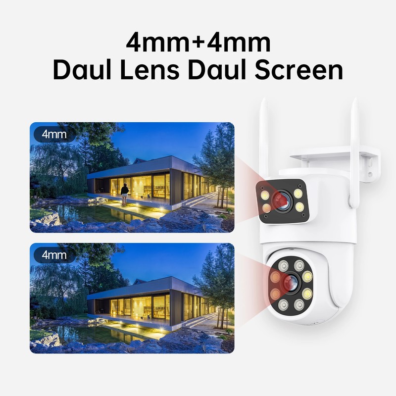 8MP 4K Wifi PTZ Camera Dual Len HD 10MP 5K Auto Tracking Wireless Outdoor Camera gallery