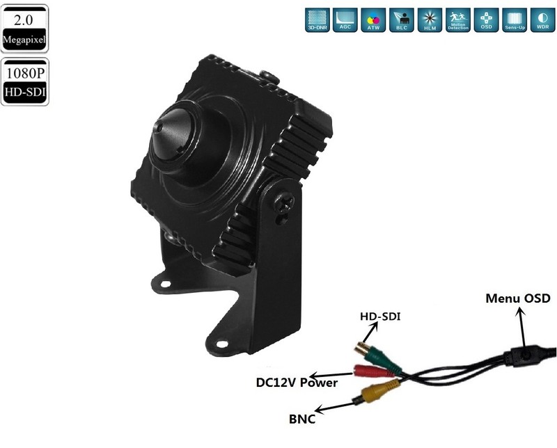 NEW Security CCTV Sensor 2.0MP 1080P Lens 3.7mm HD SDI Mini Box Camera