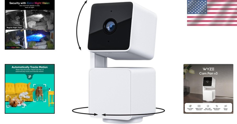 Cam Pan v3 Indoor/Outdoor Smart Security Camera: 360° Coverage & HD Clarity gallery