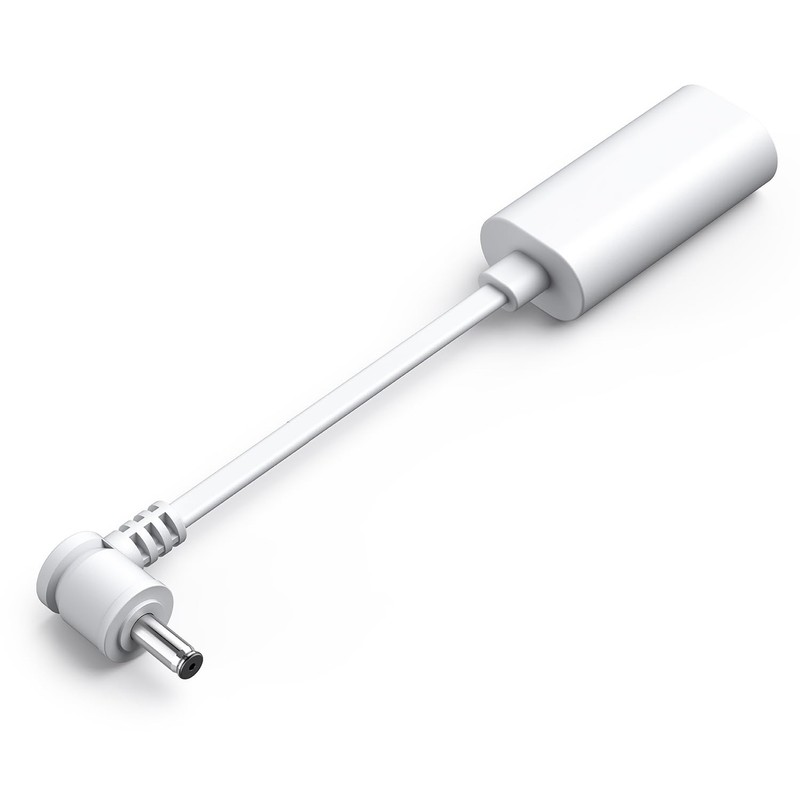 xsdtech Ring USB-C to Barrel Plug Adapter for Solar Panels and white