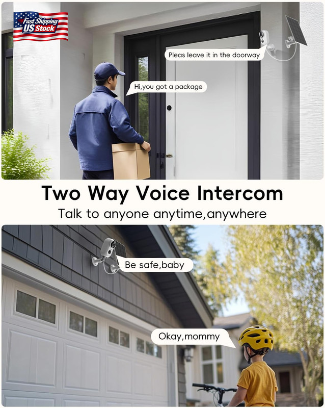 ZUMIMALL Solar Security Cameras Wireless Outdoor, 2K Outdoor Camera Wireless Sol gallery