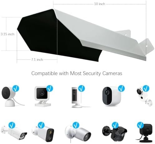 Universal Security Camera Cover Sun Rain Shield | Waterproof Protective Roof for gallery