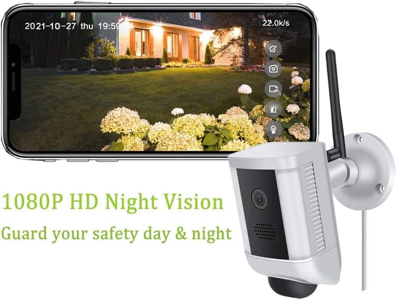 Spotlight Outdoor Home Security Camera, HD 1080P Surveillance w/ Motion Detector gallery