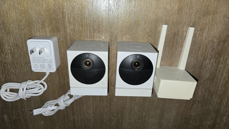 2 WYZE CAM outdoor wireless cameras and 1 base station gallery