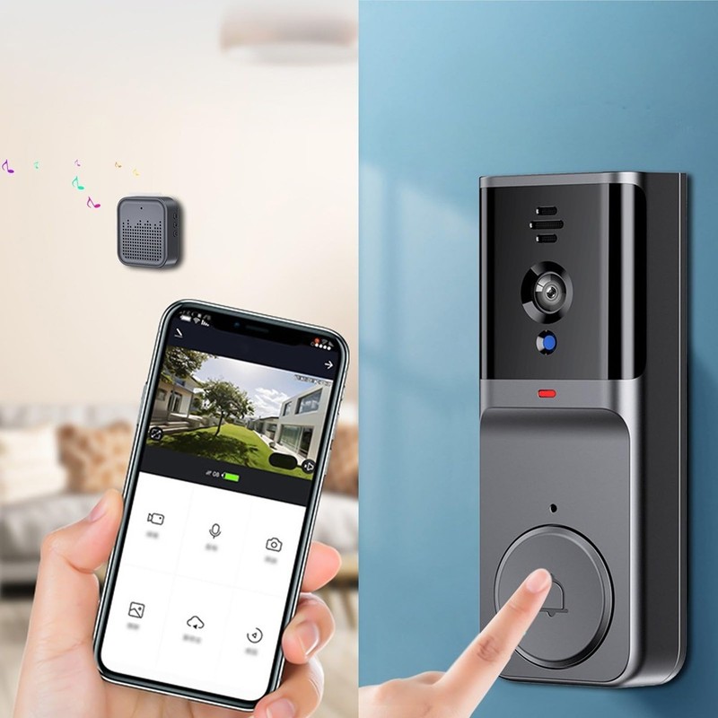 1X( Doorbell Camera with 2-Way Audio, Infrared Night , IP65 , 2.4GHz, TY5225 gallery