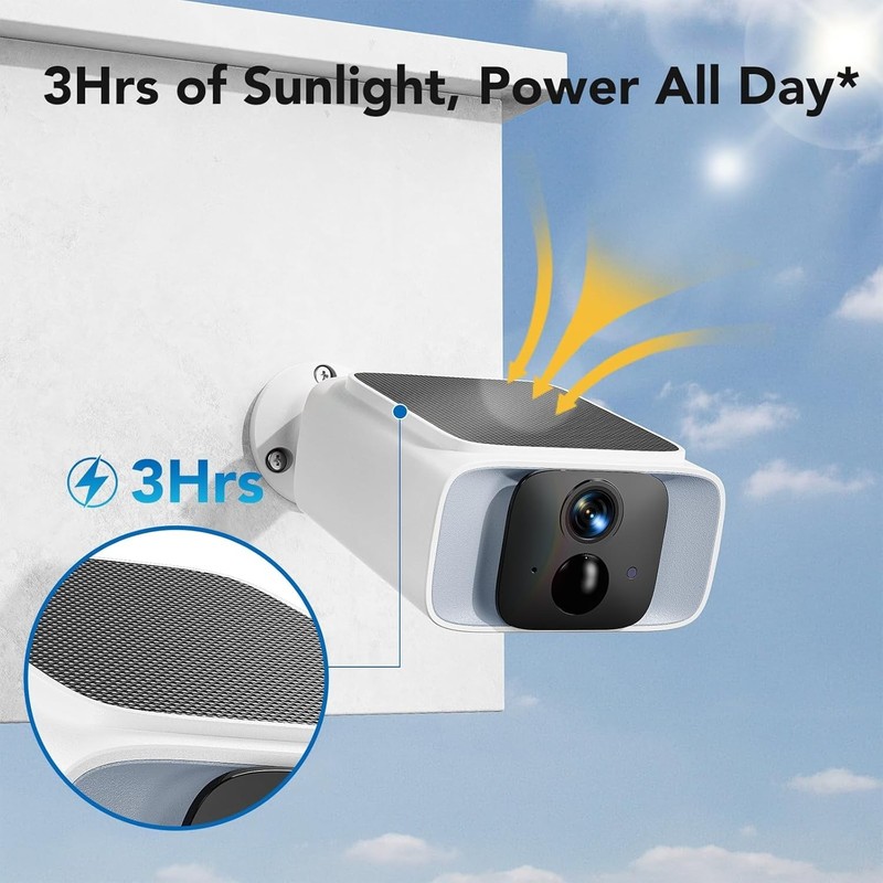 Solar Security Camera 4MP WiFi 2.4/5GHz Outdoor Color Night Vision gallery
