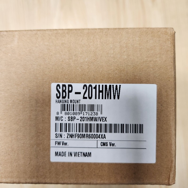 Hanwha Techwin SBP-201HMW/VEX Hanging Mount Adaptor – New in Box