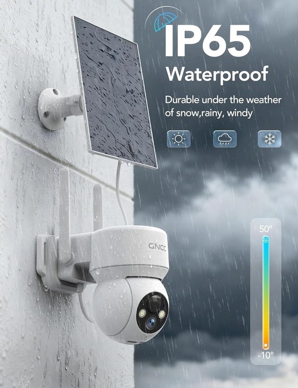 Wireless Outdoor Security Camera - 2-Way Audio, Solar Powered, Waterproof gallery