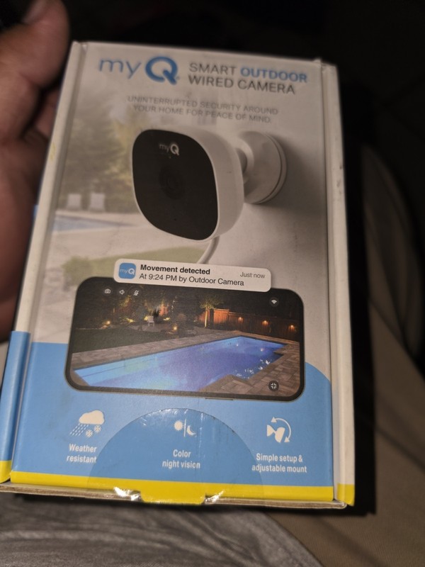 myQ Smart Outdoor Wired Camera 1080p Weatherproof Wi-Fi Night Vision 2-Way NEW
