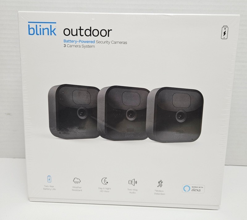 Blink Outdoor (3rd Gen) Wireless 1080p Security Camera System – 3 Camera Kit NEW
