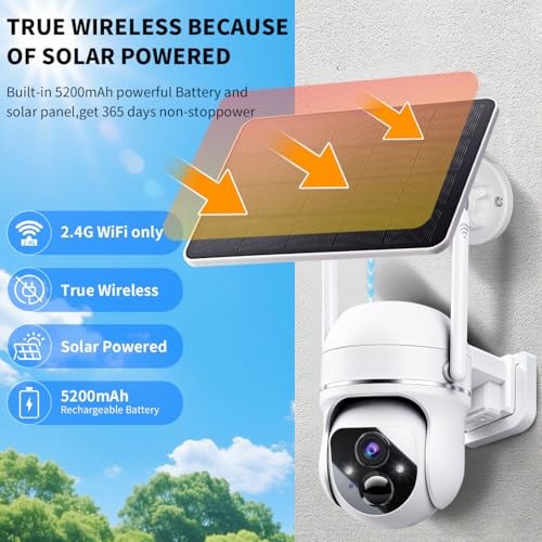 Solar WiFi Security Camera, 3MP PTZ Outdoor Solar & Battery Powered , CP13WC-A gallery
