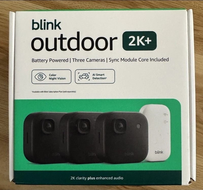 Blink Outdoor 2K+ newest model Wireless smart security camera 2K video 3 Cameras